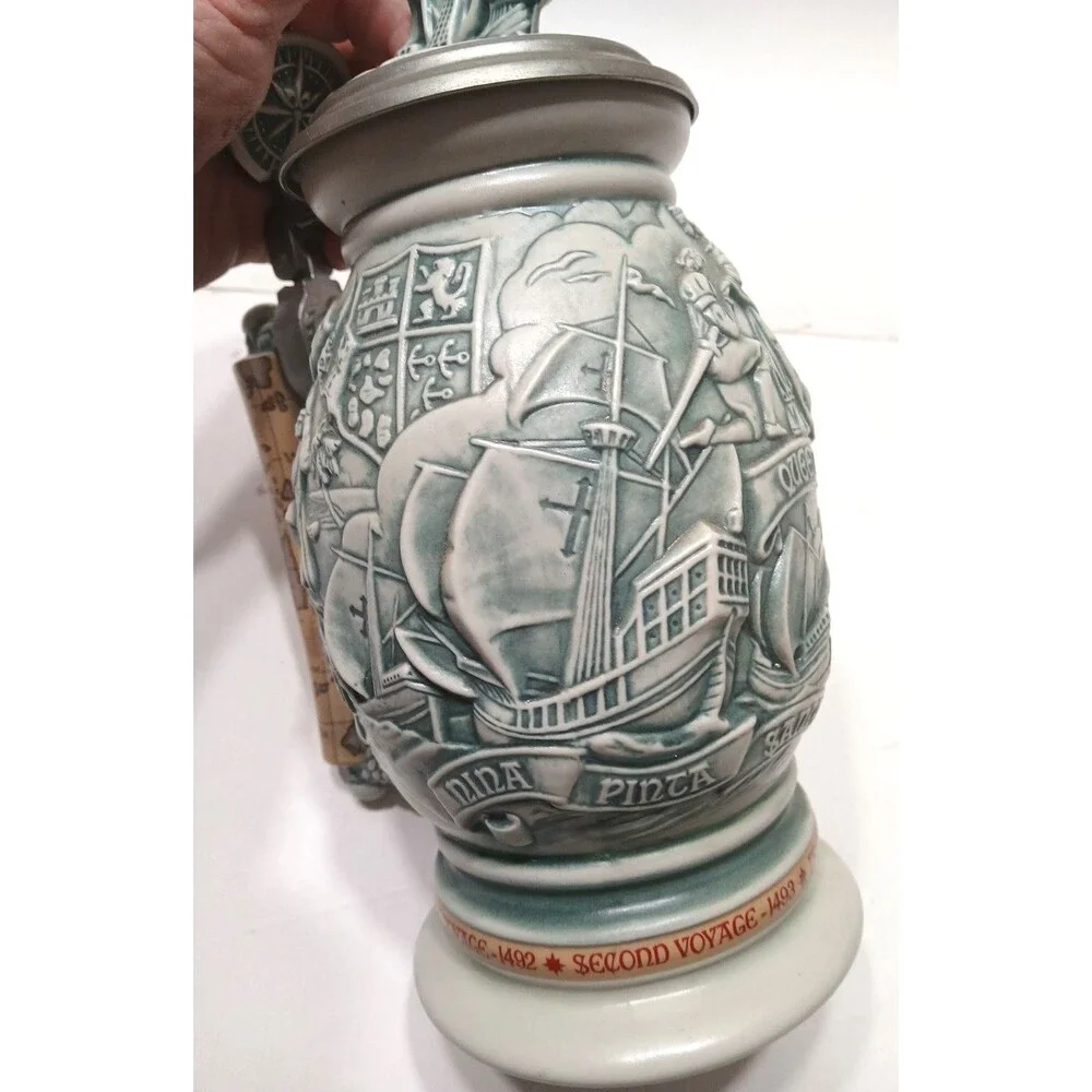 Vintage Avon 1992 Christopher Columbus New World Stein Made in Brazil #88413 - Picture 5 of 15